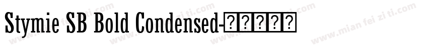 Stymie SB Bold Condensed字体转换